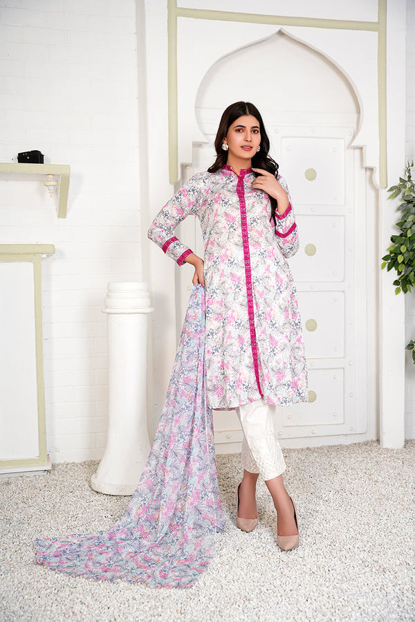 2 PIECE PRINTED SUIT UNSTITCHED